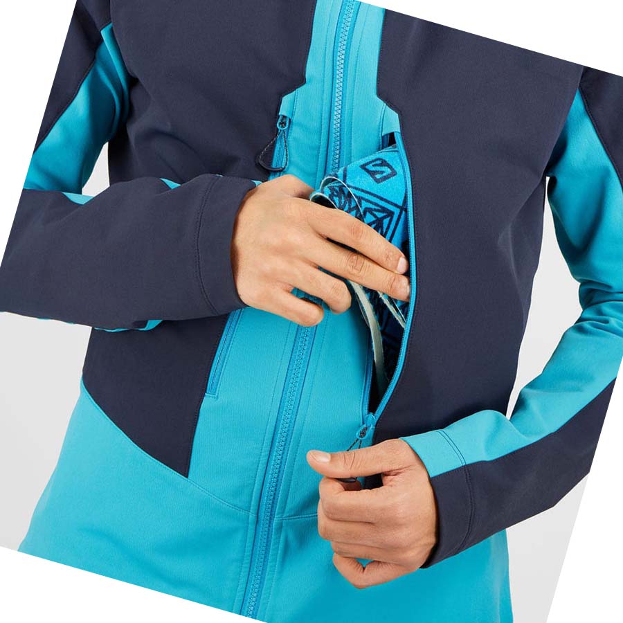 Chaquetas Salomon OUTPEAK SOFTSHELL Hombre Azules | MX 3257DFM